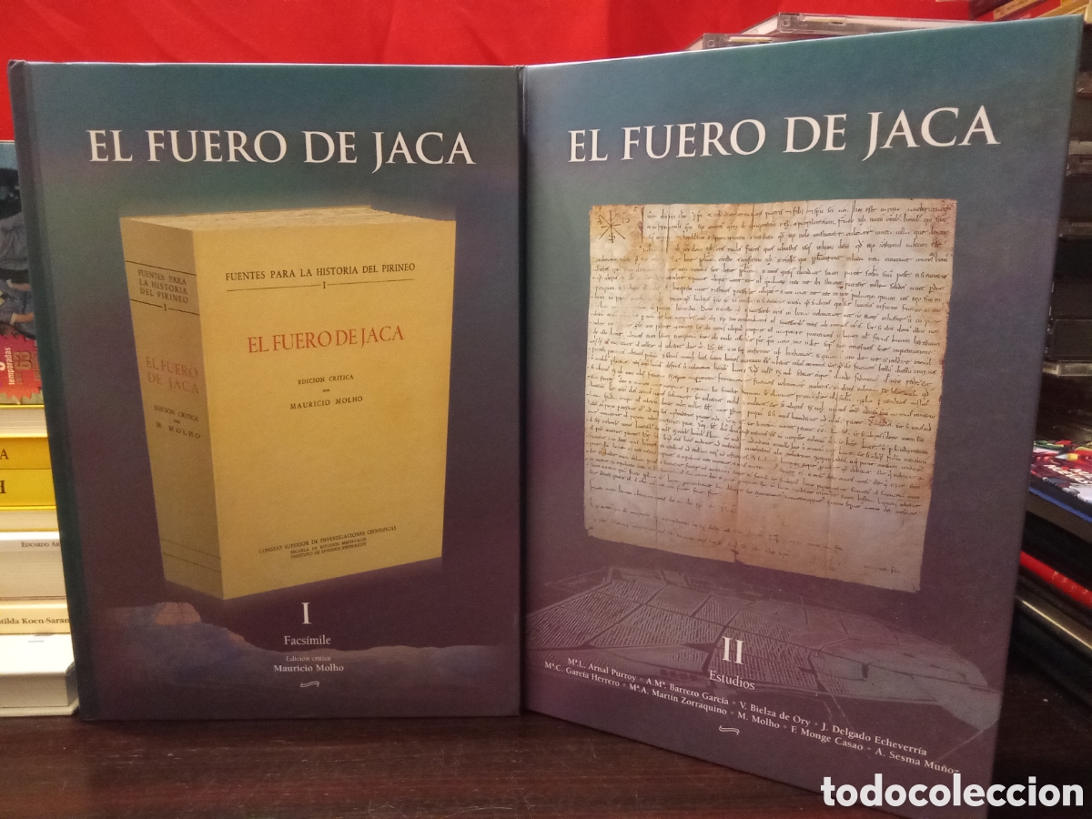 Libros de segunda mano: EL FUERO DE JACA - I Facsimile II Estudios - OBRAS COMPLETA