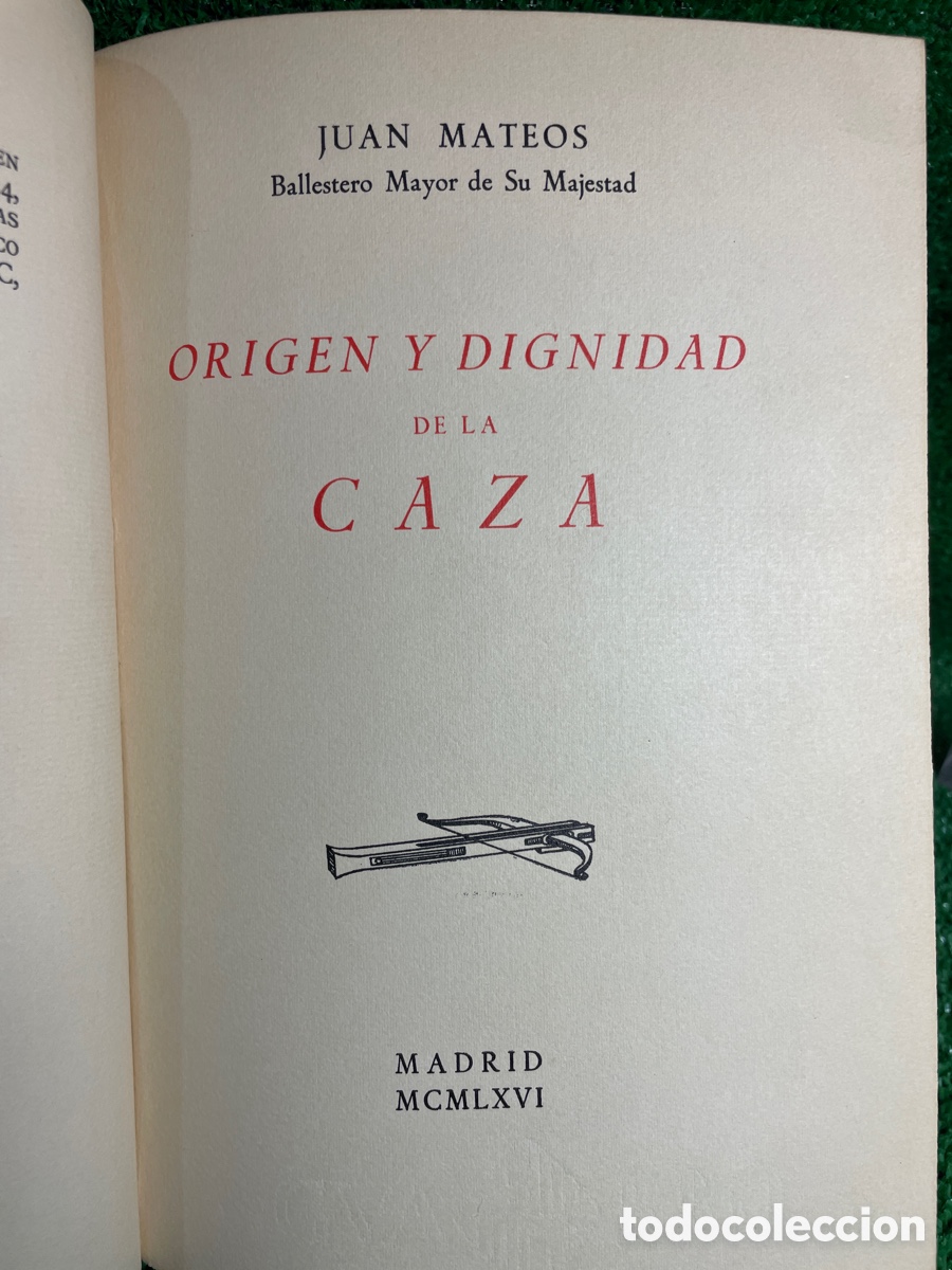 Libros de segunda mano: Origen y Dignidad de la Caza - Juan Mateos -A5 - Foto 4