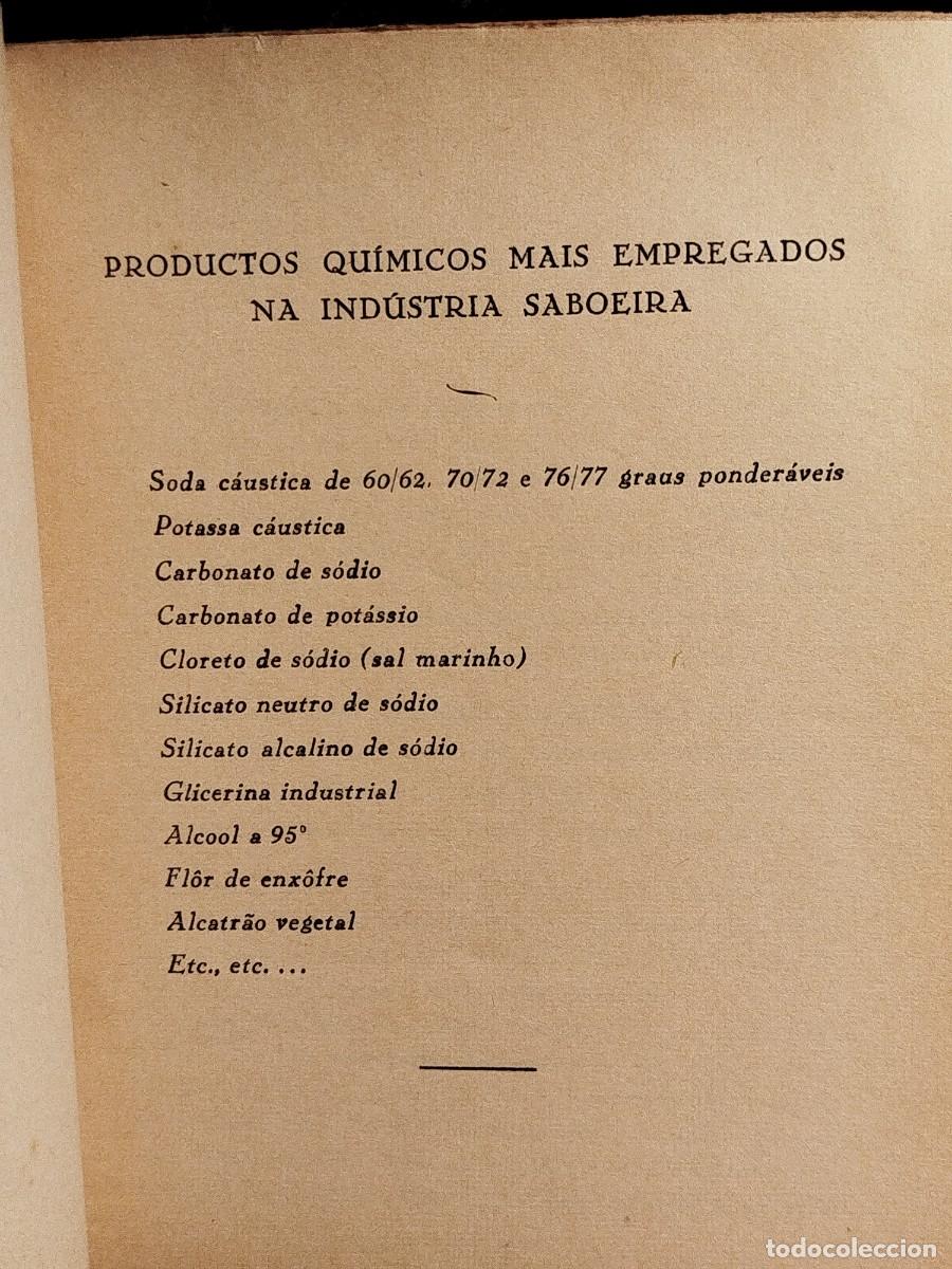 Libros de segunda mano: 1949. Memorial t&eacute;cnico do saboeiro. Borges do Rego. - Foto 3