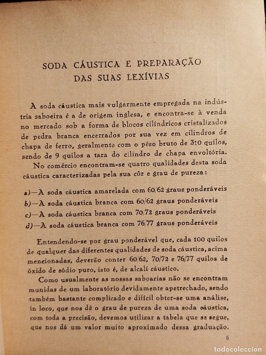 Libros de segunda mano: 1949. Memorial t&eacute;cnico do saboeiro. Borges do Rego. - Foto 4