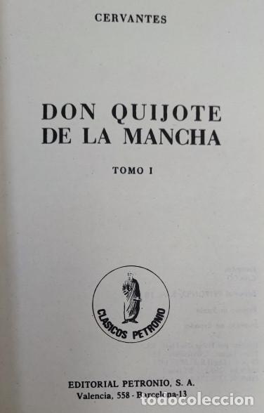 Libros de segunda mano: DON QUIJOTE DE LA MANCHA, CERVANTES, EDICIONES PETRONIO 1973, LIBROS - Foto 3