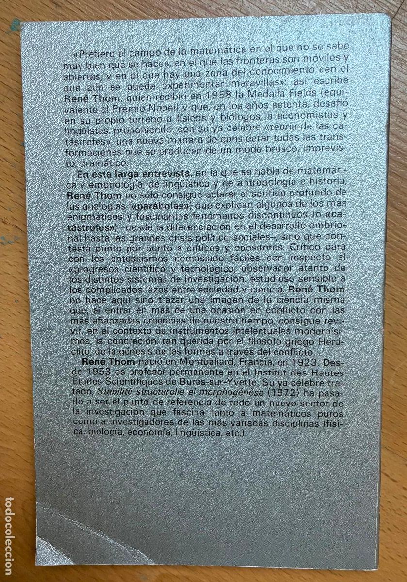 Libros de segunda mano: PARABOLAS Y CATASTROFES, Rene Thom - Foto 2