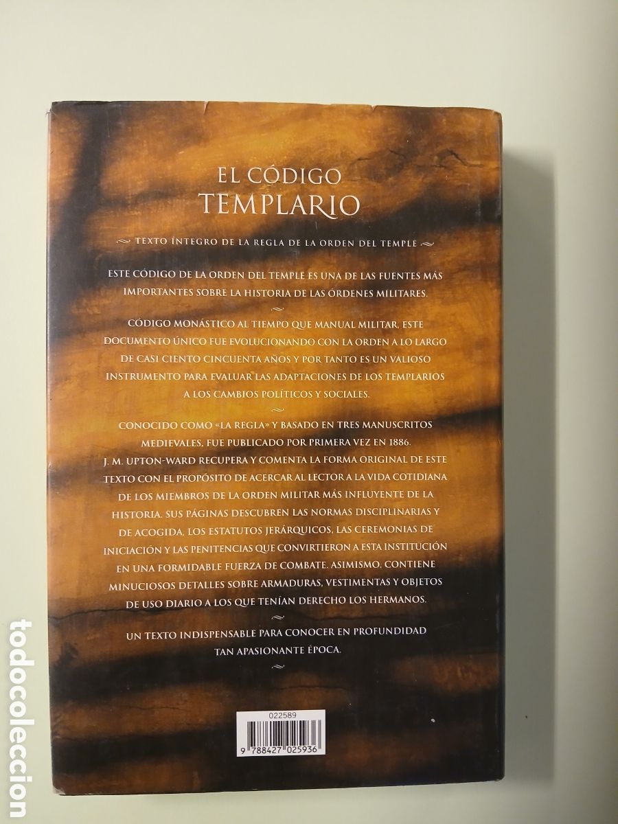 Libros de segunda mano: El C&oacute;digo Templario. J. M. Upton - Ward. - Foto 2