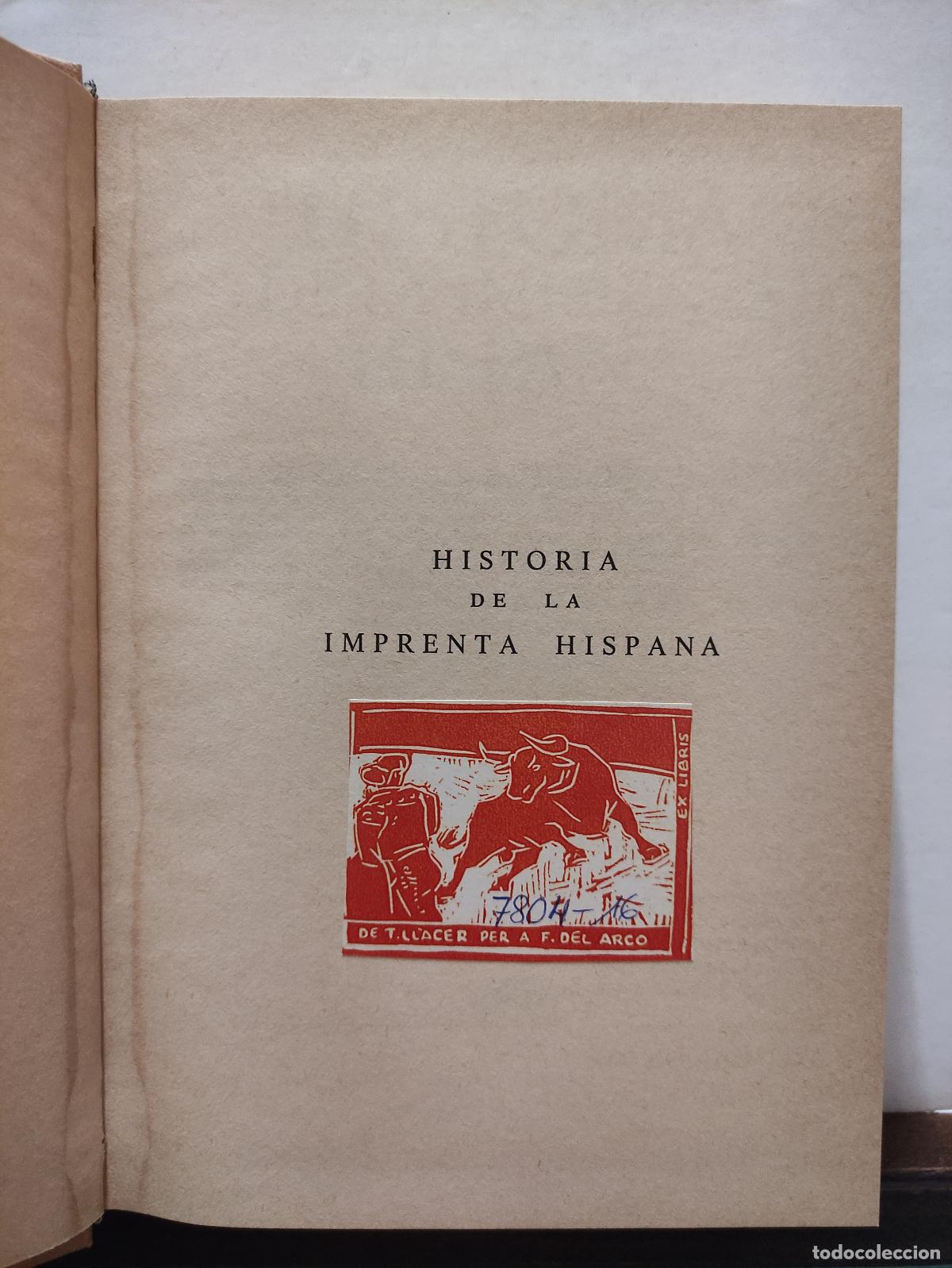 Libros de segunda mano: HISTORIA DE LA IMPRENTA HISPANA - VARIOS AUTORES - Foto 7