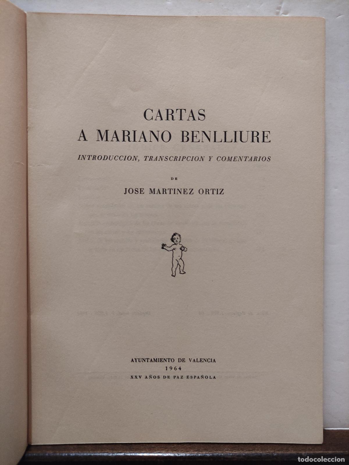 Libros de segunda mano: CARTAS A MARIANO BENLLIURE - Foto 3