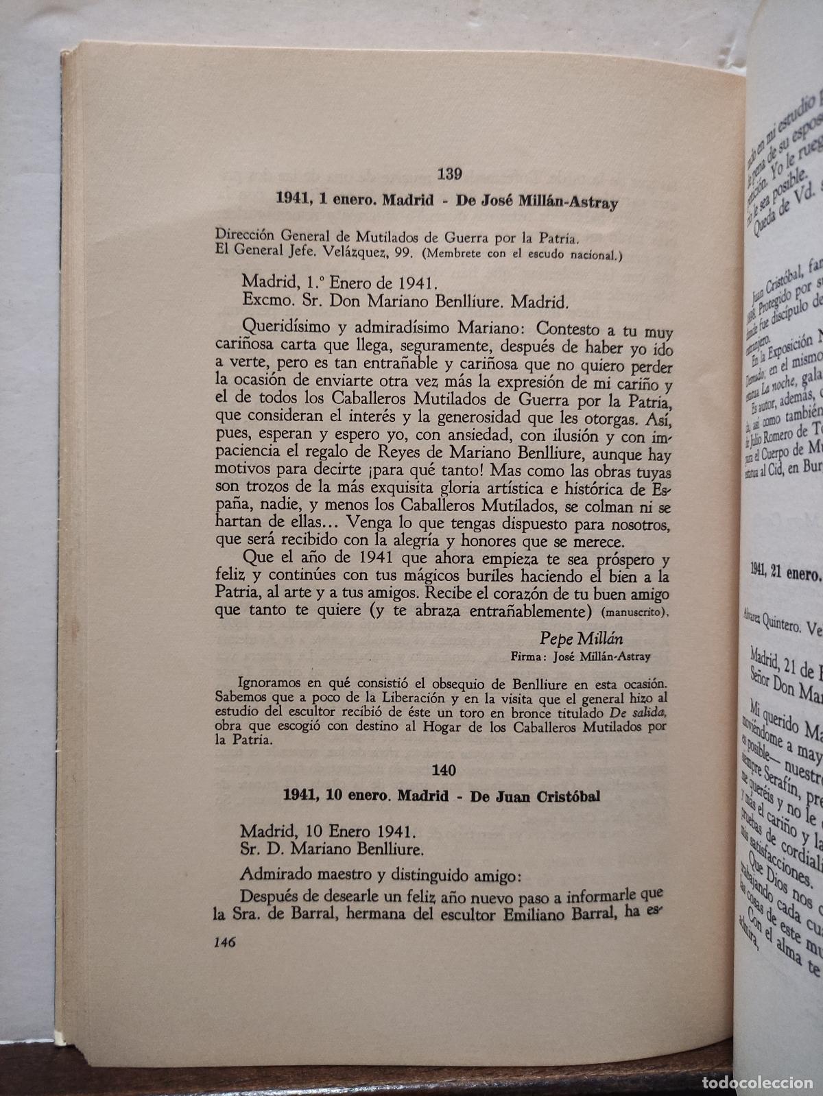 Libros de segunda mano: CARTAS A MARIANO BENLLIURE - Foto 6