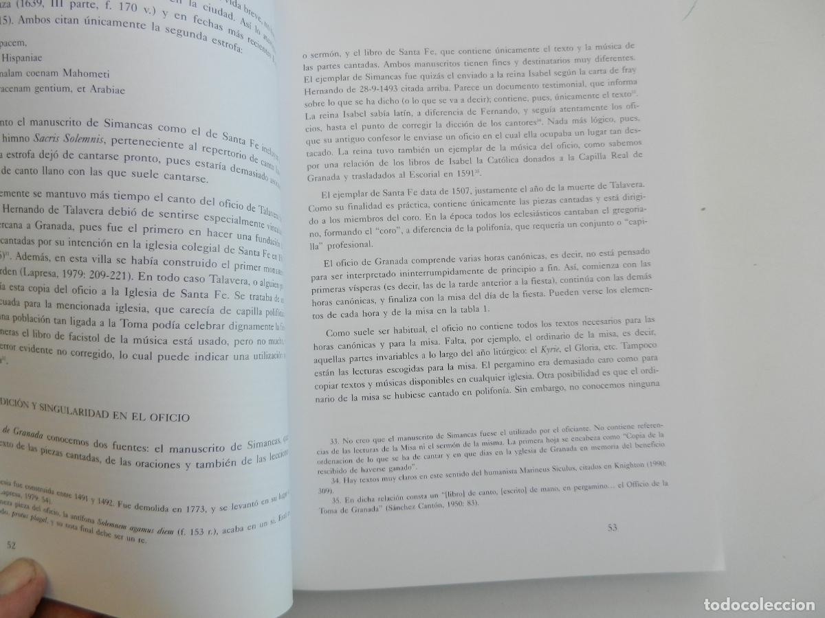 Libros de segunda mano: OFICIO DE LA TOMA DE GRANADA - FRAY HERNANDO DE TALAVRA - GRANADA 2003. - Foto 6