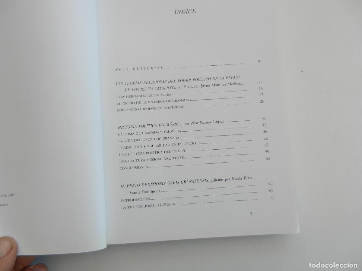 Libros de segunda mano: OFICIO DE LA TOMA DE GRANADA - FRAY HERNANDO DE TALAVRA - GRANADA 2003. - Foto 8