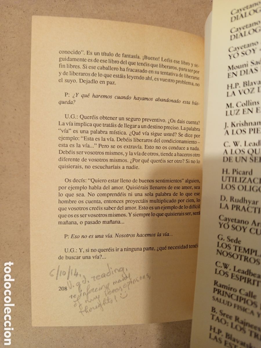 Libros de segunda mano: U.G. CHARLAS CON UN ILUMINADO CONTESTATARIO - Foto 3