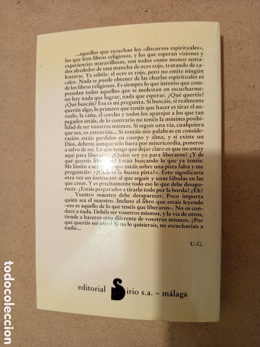 Libros de segunda mano: U.G. CHARLAS CON UN ILUMINADO CONTESTATARIO - Foto 4