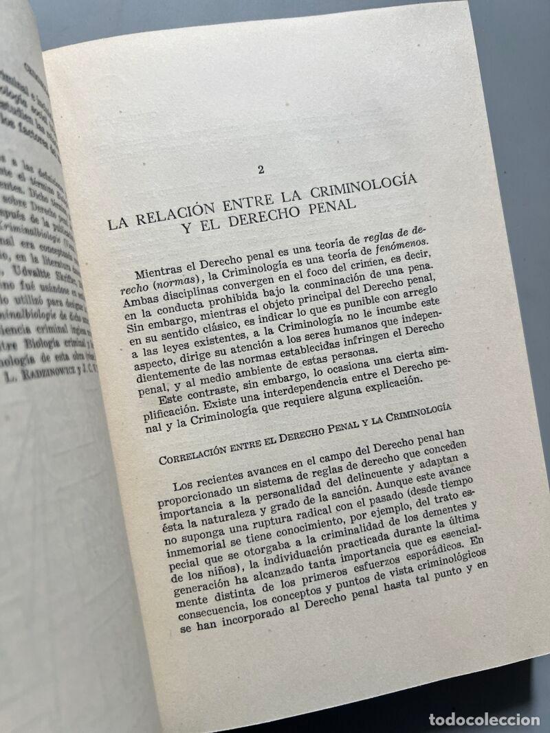 Libros de segunda mano: Criminolog&iacute;a, Stephan Hurwitz - Ediciones Ariel - 1956 - Foto 5