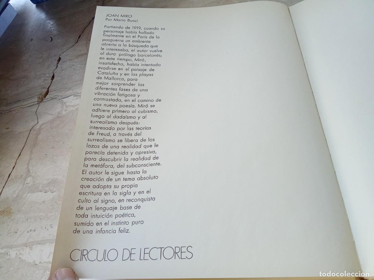 Libros de segunda mano: JOAN MIRO / MARIO BUCCI / CJA 370 - Foto 5