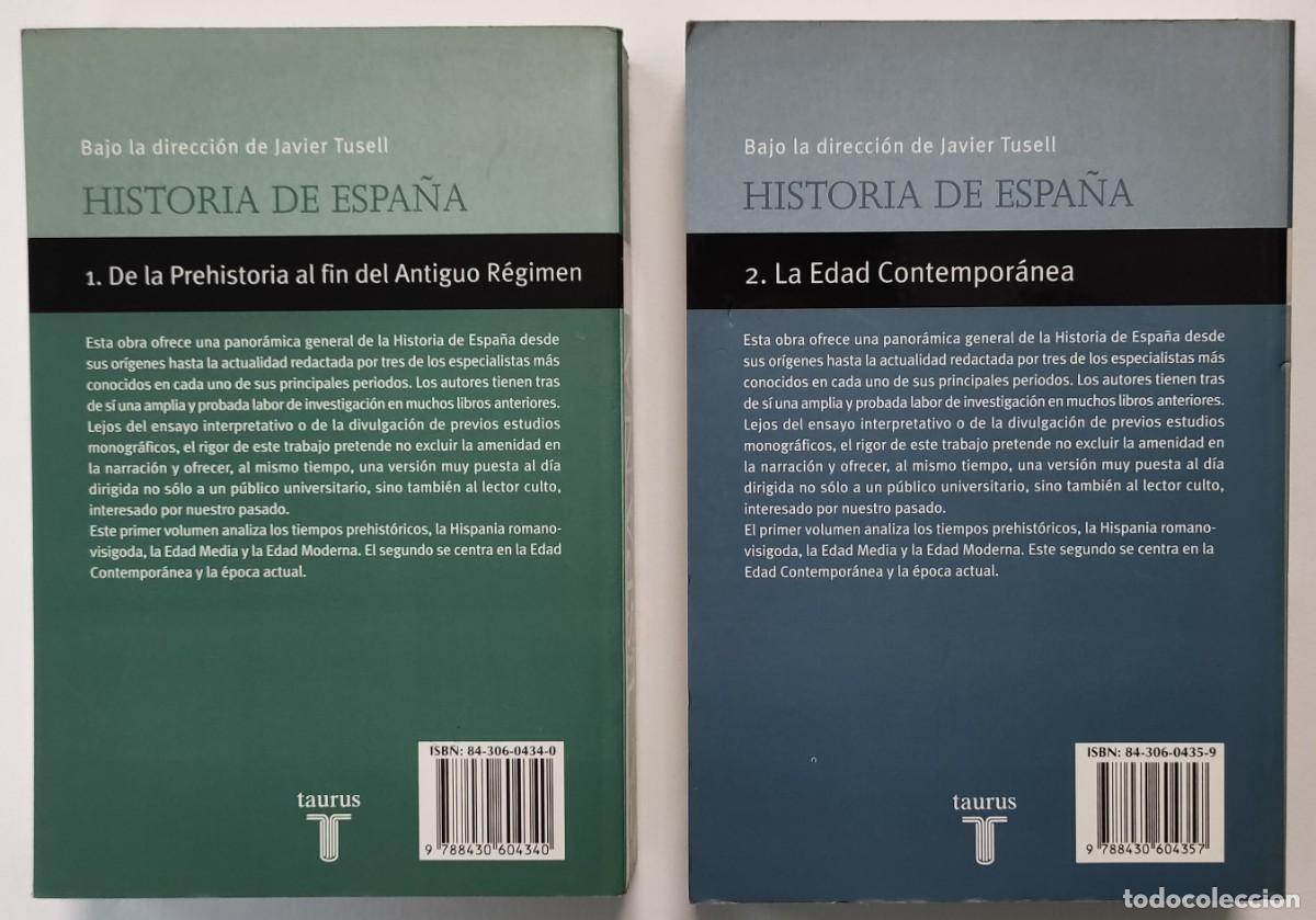 Libros de segunda mano: HISTORIA DE ESPA&Ntilde;A. JAVIER TUSELL. - Foto 3