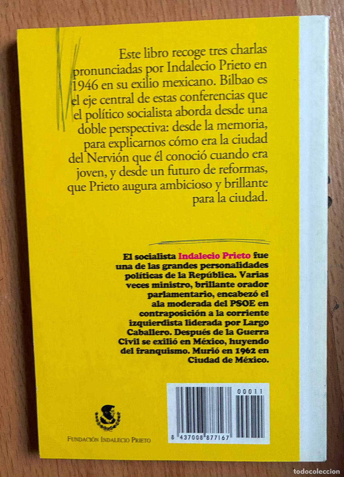Libros de segunda mano: PASADO Y FUTURO DE BILBAO, Indalecio Prieto - Foto 2