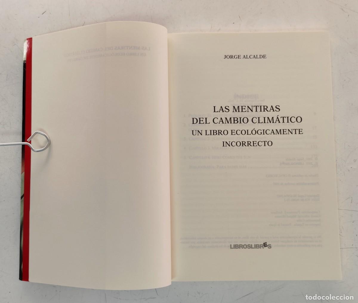 Libros de segunda mano: Las mentiras del cambio clim&aacute;tico. Jorge Alcalde. - Foto 5
