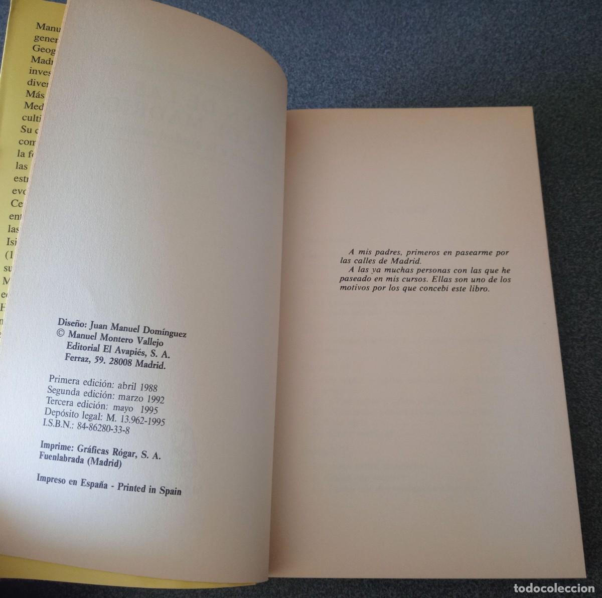 Libros de segunda mano: Origen De Las Calles De Madrid Manuel Montero Vallejo - Foto 4