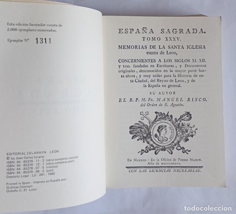 Libros de segunda mano: LA ESPA&Ntilde;A SAGRADA. LEON - TRES VOLUMENES - MANUEL RISCO - EDICION FACSIMIL NUMERADA - Foto 5