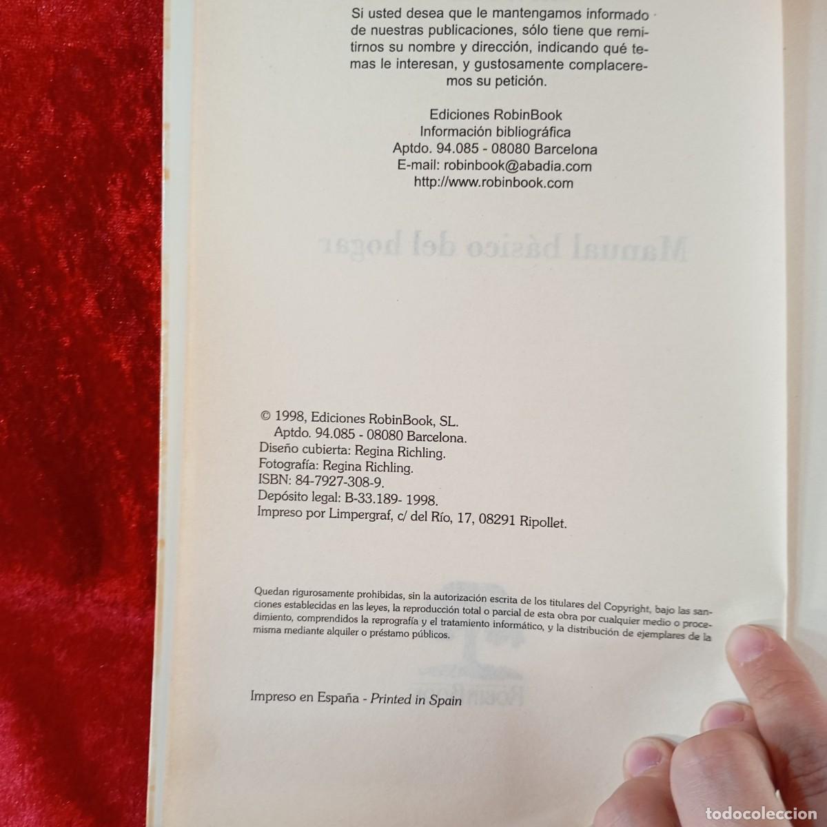 Libros de segunda mano: MANUAL BASICO DEL HOGAR - HERV&Eacute; PRAT - EDICIONES ROBINBOOK - 1998 / 8706 - Foto 4