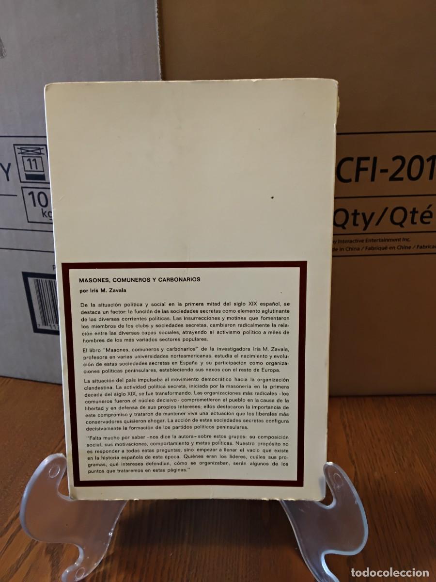 Libros de segunda mano: MASONES, COMUNEROS Y CARBONEROS, Iris M. ZAVALA - Foto 2