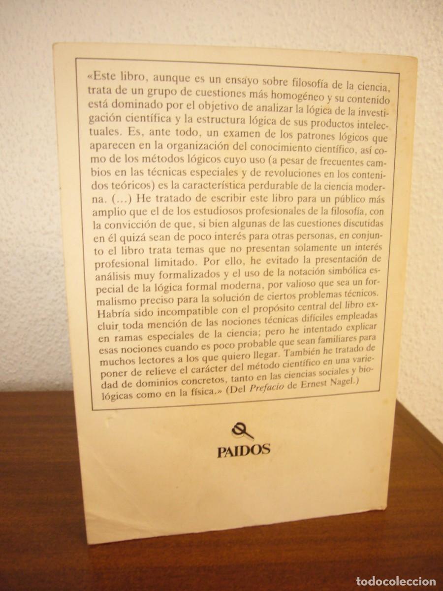 Libros de segunda mano: ERNEST NAGEL: LA ESTRUCTURA DE LA CIENCIA (PAID&Oacute;S, 1981) - Foto 3