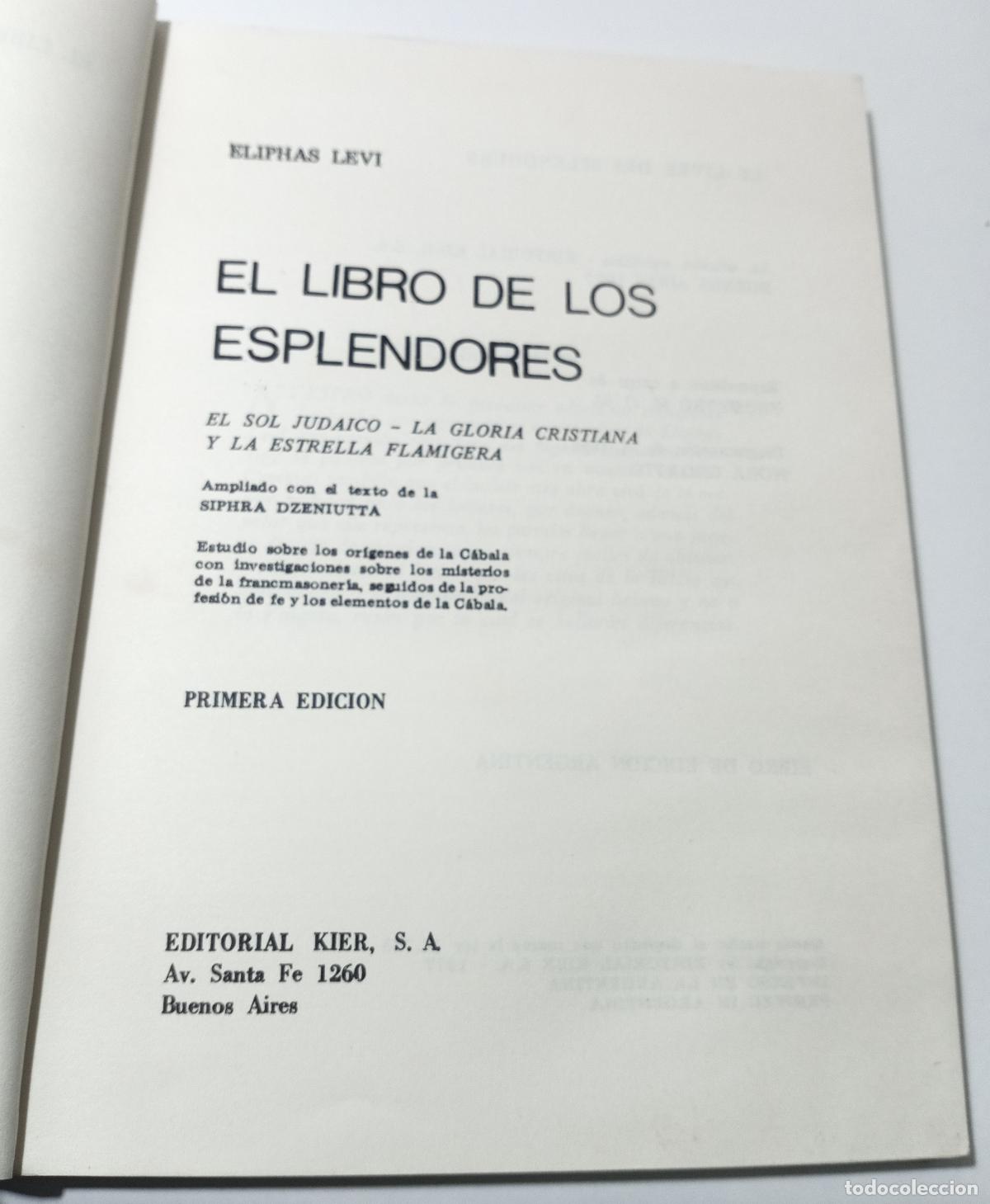 Libros de segunda mano: El libro de los esplendores - Levi, Eliphas - Foto 1