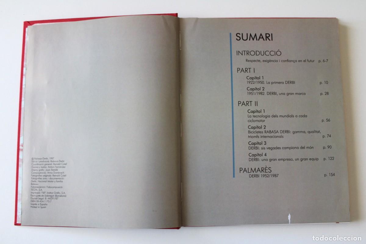 Libros de segunda mano: Rabasa Derbi 1922-1987 65 aniversario - Foto 5