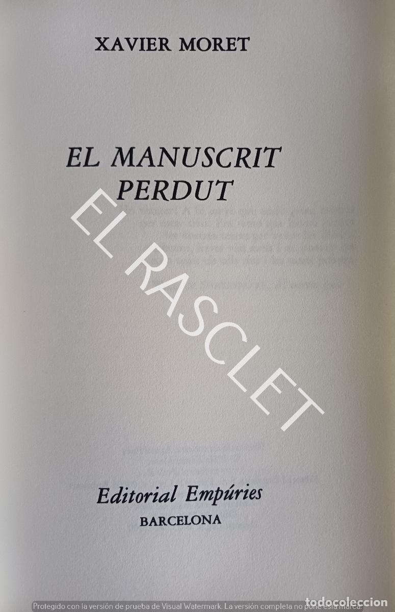 Libros de segunda mano: EL MANUSCRIT PERDUT - XAVIER MORET - EN CATAL&Aacute;N- LA ODISSEA - Foto 3