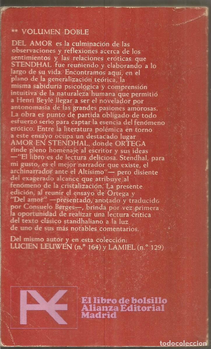 Libros de segunda mano: STENDHAL. DEL AMOR. ALIANZA - Foto 2