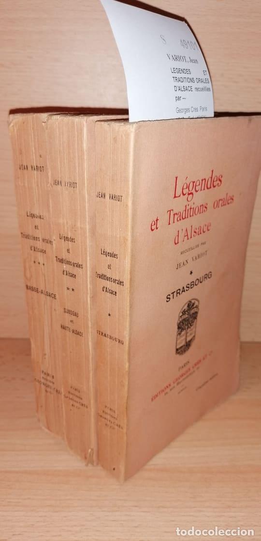 Libros de segunda mano: VARIOT, Jean - LEGENDES ET TRADITIONS ORALES D�ALSACE recueillies par ---