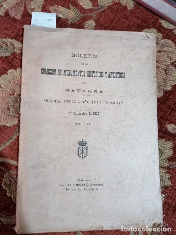 Libros de segunda mano: s.a. - BOLETIN DE LA COMISION DE MONUMENTOS HISTORICOS Y ARTISTICOS DE NAVARRA. SEGUNDA EPOCA. A&Ntilde;O 1