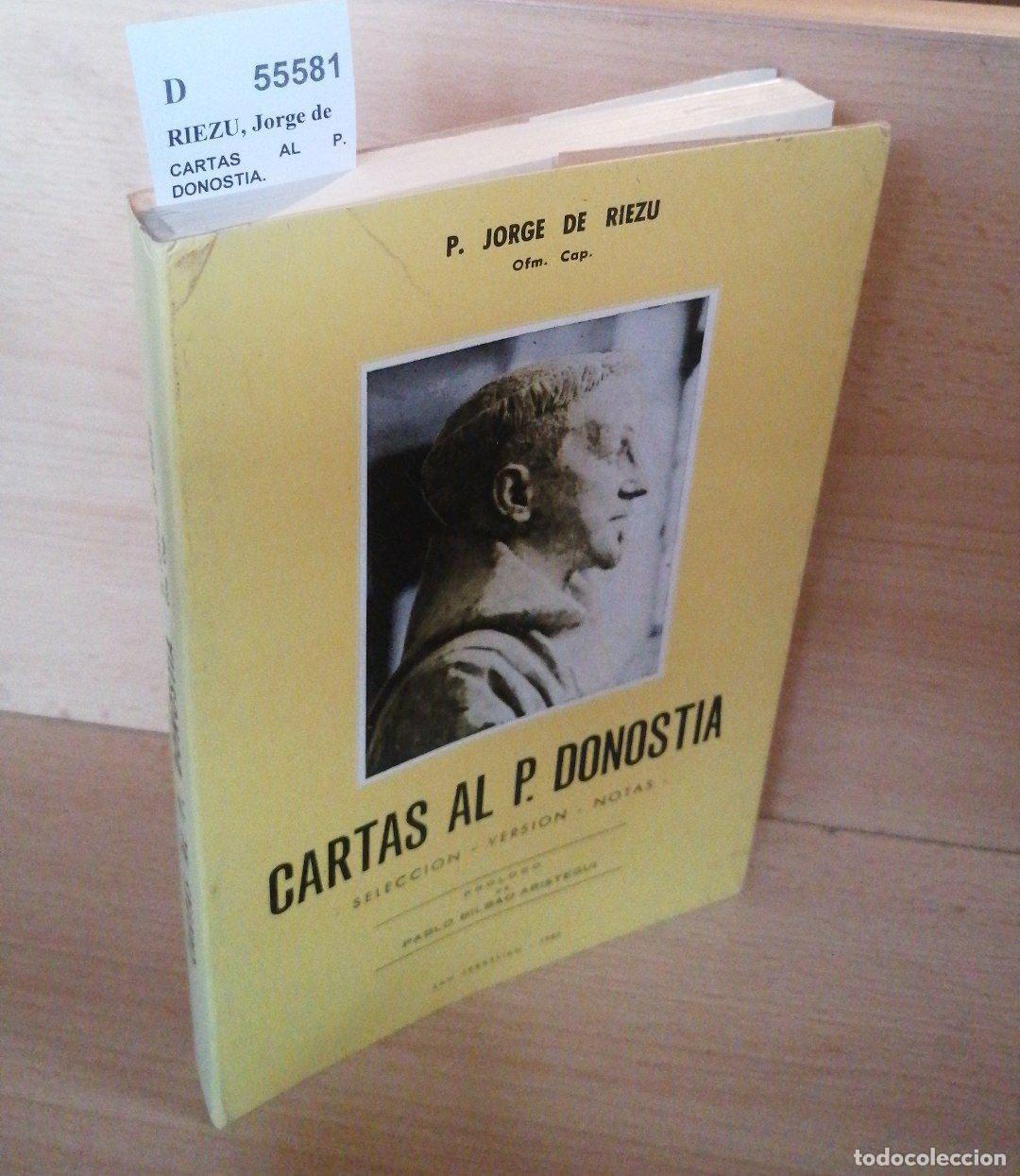 Libros de segunda mano: RIEZU, Jorge de - CARTAS AL P. DONOSTIA. - Foto 1