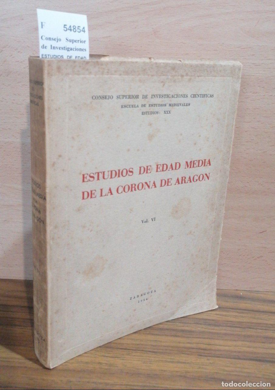 Libros de segunda mano: Consejo Superior de Investigaciones Cientificas - ESTUDIOS DE EDAD MEDIA DE LA CORONA DE ARAGON. VOL