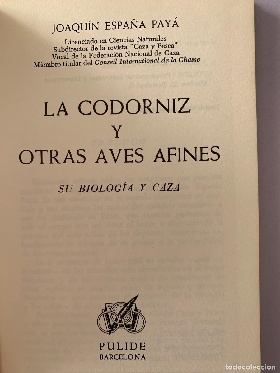 Libros de segunda mano: La codorniz y otras aves afines (Bols 29) - Foto 2