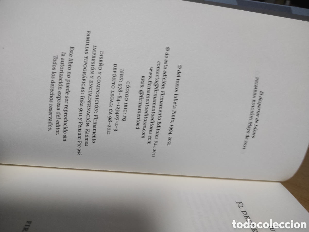 Libros de segunda mano: El despertar de L&aacute;zaro - Julieta Pinto - Foto 3