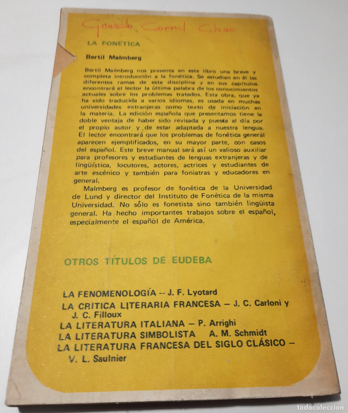 Libros de segunda mano: La fonetica - Malmberg, Bertil - Foto 3