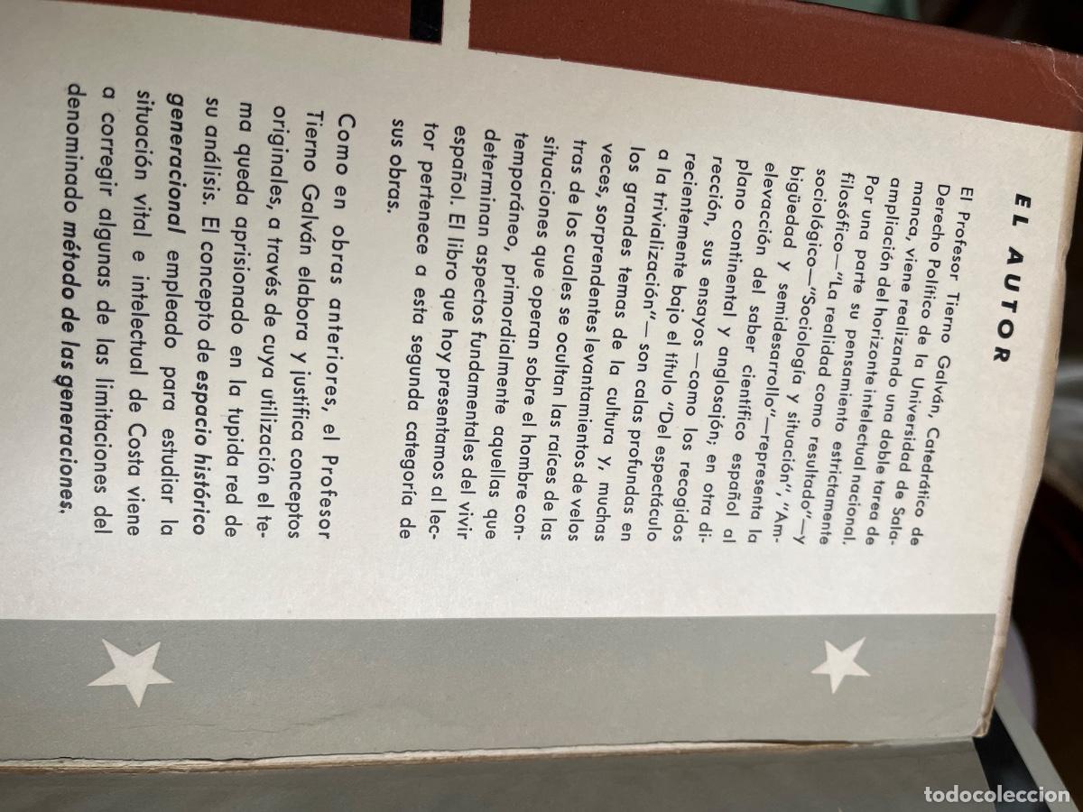 Libros de segunda mano: Costa y el regeneracionismo, E. Tierno Galv&aacute;n, 1961 - Foto 2
