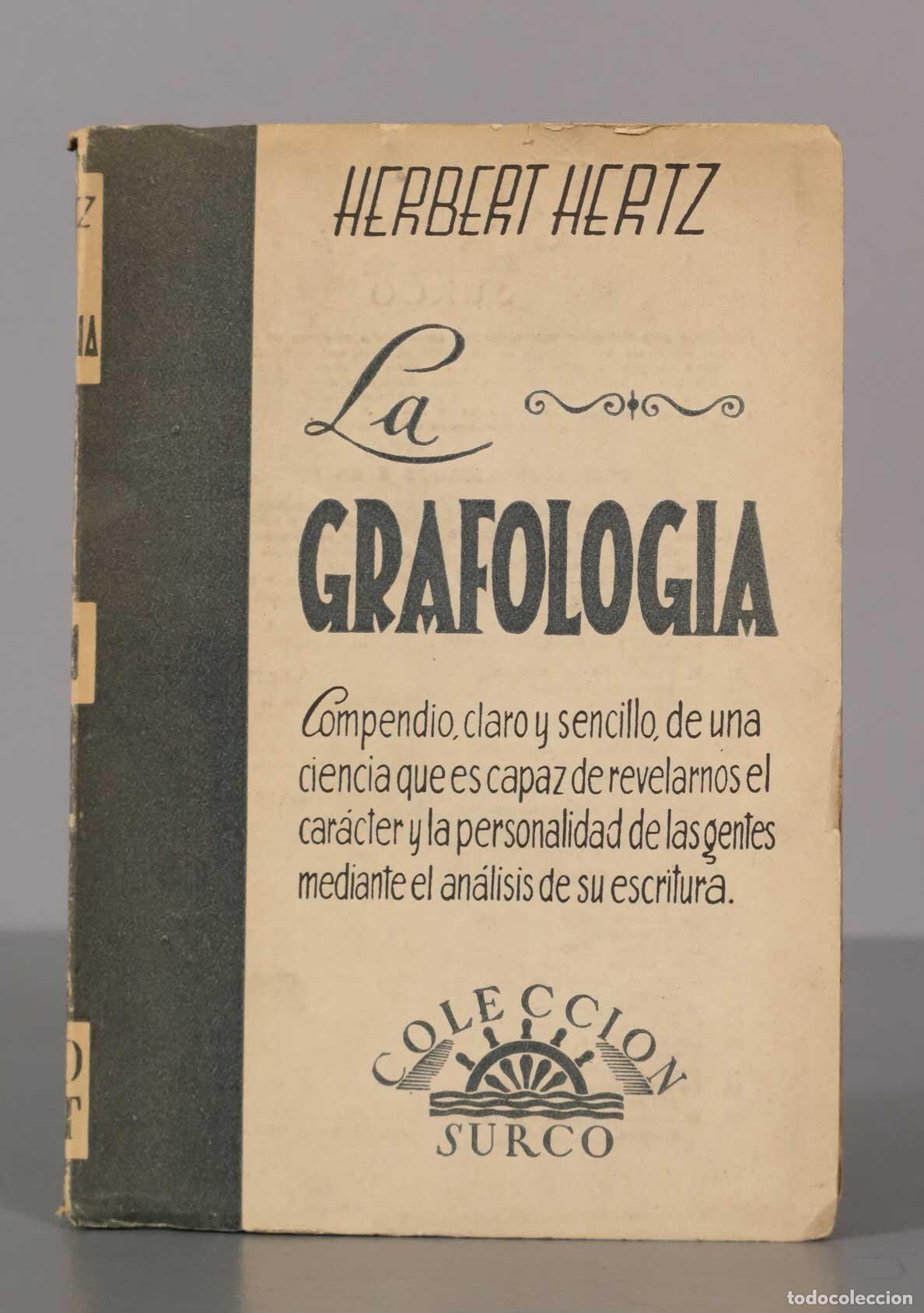 Libros de segunda mano: HERTZ, Herbert. Grafolog&iacute;a - Foto 1