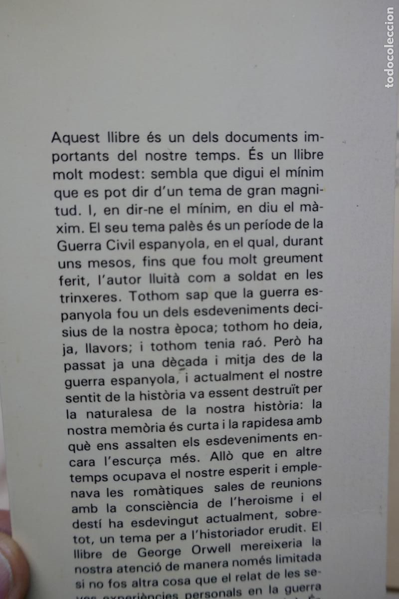 Libros de segunda mano: HOMENATGE A CATALUNYA - George Orwell - Foto 4
