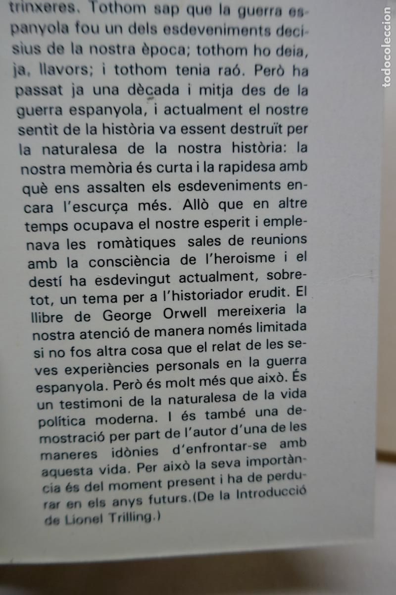 Libros de segunda mano: HOMENATGE A CATALUNYA - George Orwell - Foto 6