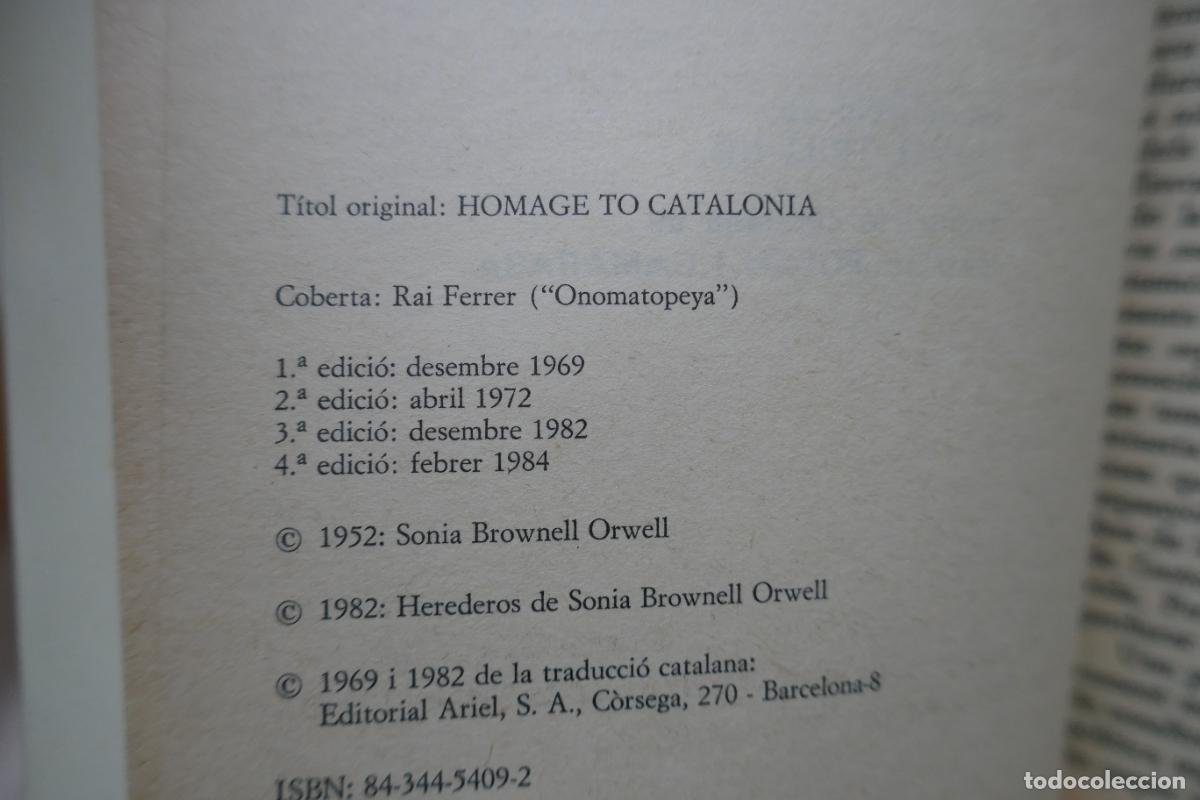 Libros de segunda mano: HOMENATGE A CATALUNYA - George Orwell - Foto 8