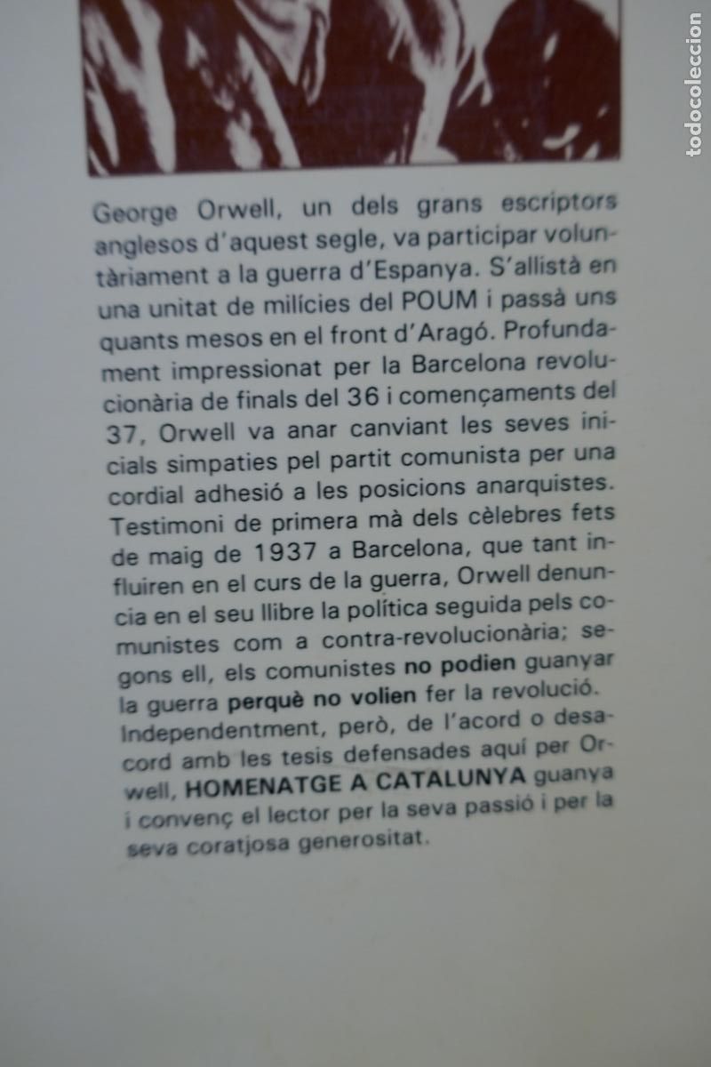 Libros de segunda mano: HOMENATGE A CATALUNYA - George Orwell - Foto 17