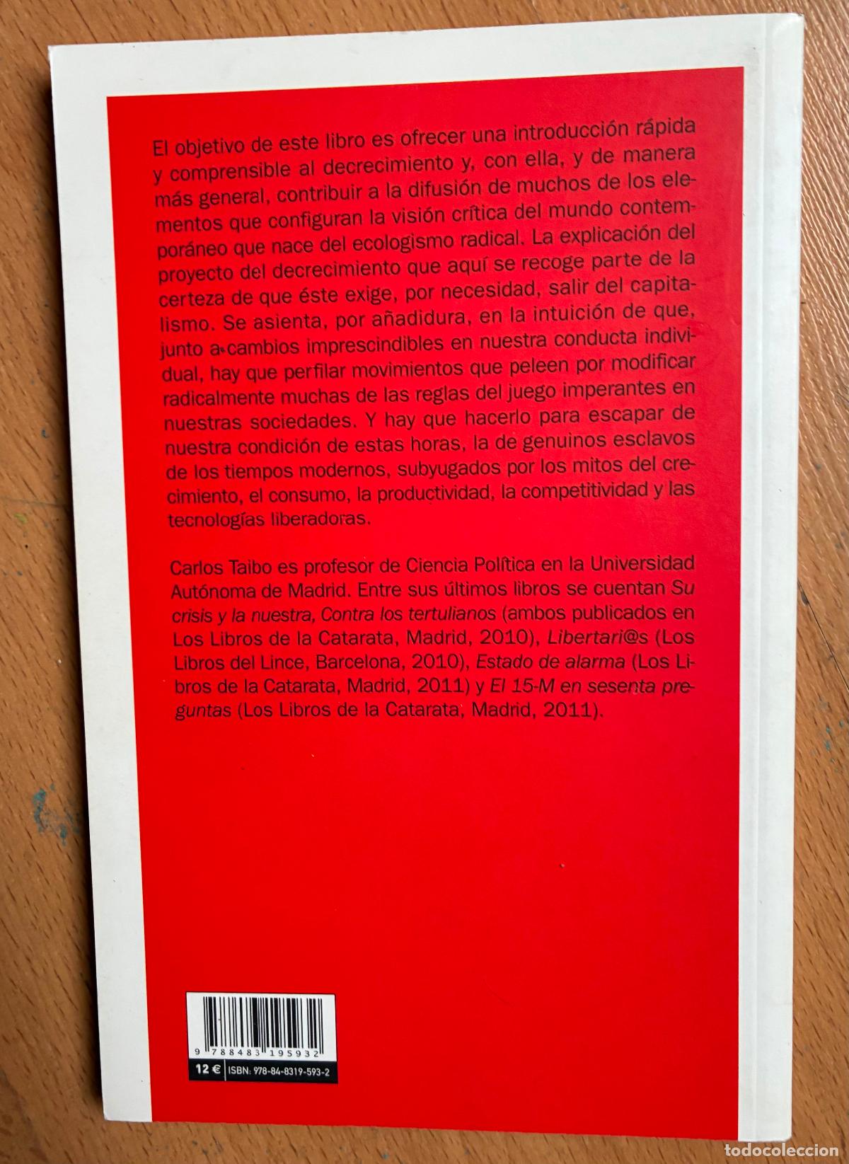 Libros de segunda mano: EL DECRECIMIENTO EXPLICADO CON SENCILLEZ, Carlos Taibo - Foto 2