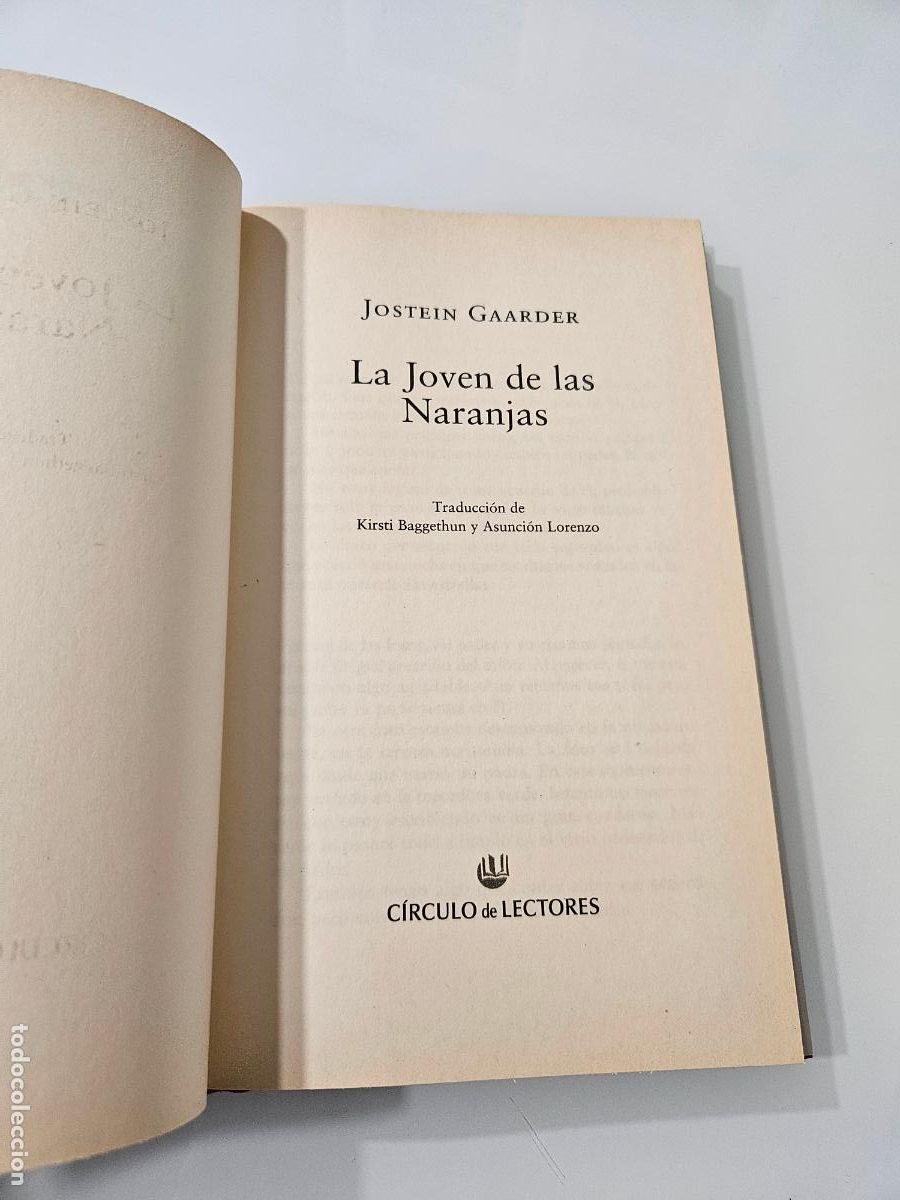 Libros de segunda mano: La joven de las naranjas - Jostein Gaarder - C&iacute;rculo de lectores, 2004 - Foto 3
