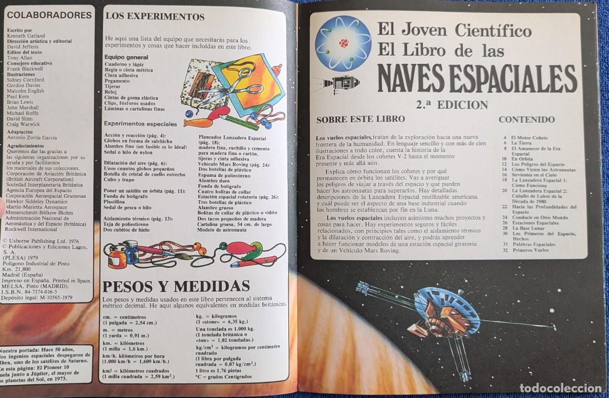 Libros de segunda mano: Naves Espaciales - El joven cient&iacute;fico - Plesa - SM (1979) - Foto 3