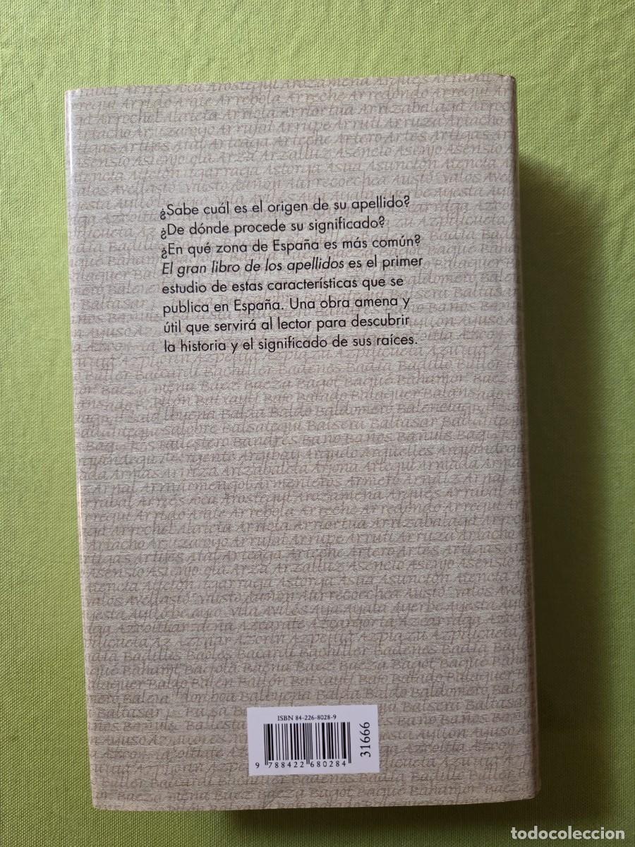 Libros de segunda mano: EL GRAN LIBRO DE LOS APELLIDOS - JOSEP MAR&Iacute;A ALBAIG&Eacute;S - Foto 2