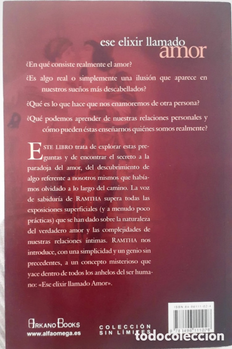 Libros de segunda mano: Ese elixir llamado Amor. Ramtha. - Foto 2