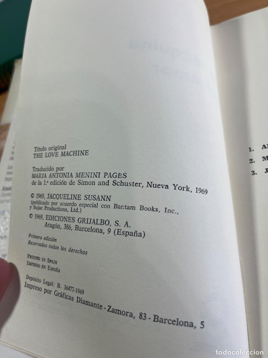 Libros de segunda mano: Libro La m&aacute;quina del amor | Jacqueline Susan | 1969 - Foto 3