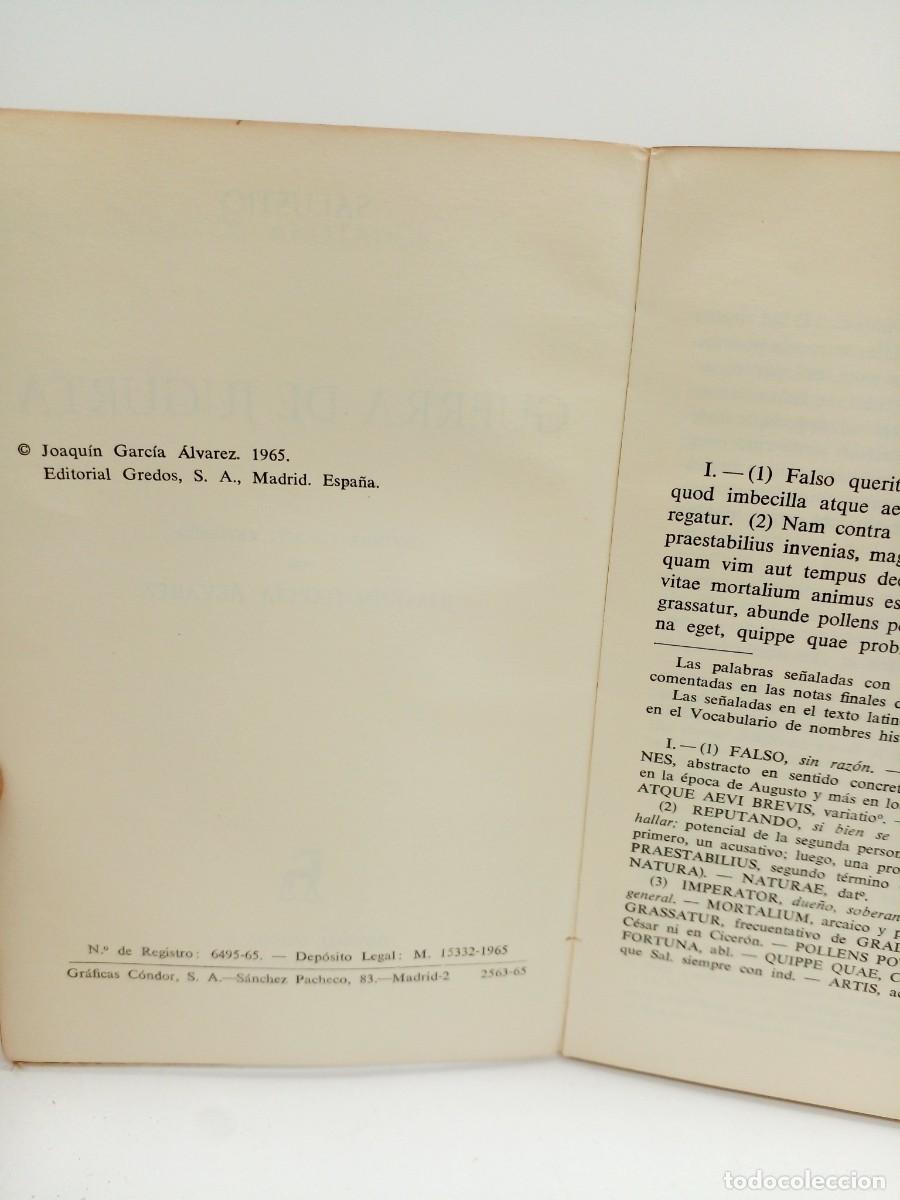 Libros de segunda mano: Salustio - Guerra de Jugurta - 1965 - Foto 4