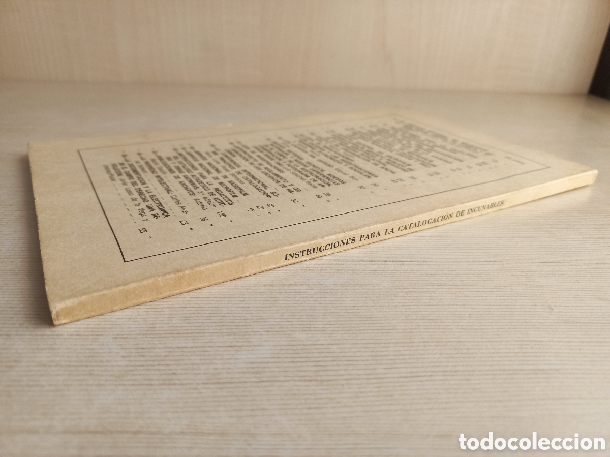 Libros de segunda mano: Instrucciones para la catalogaci&oacute;n de incunables 35. 1969. - Foto 2