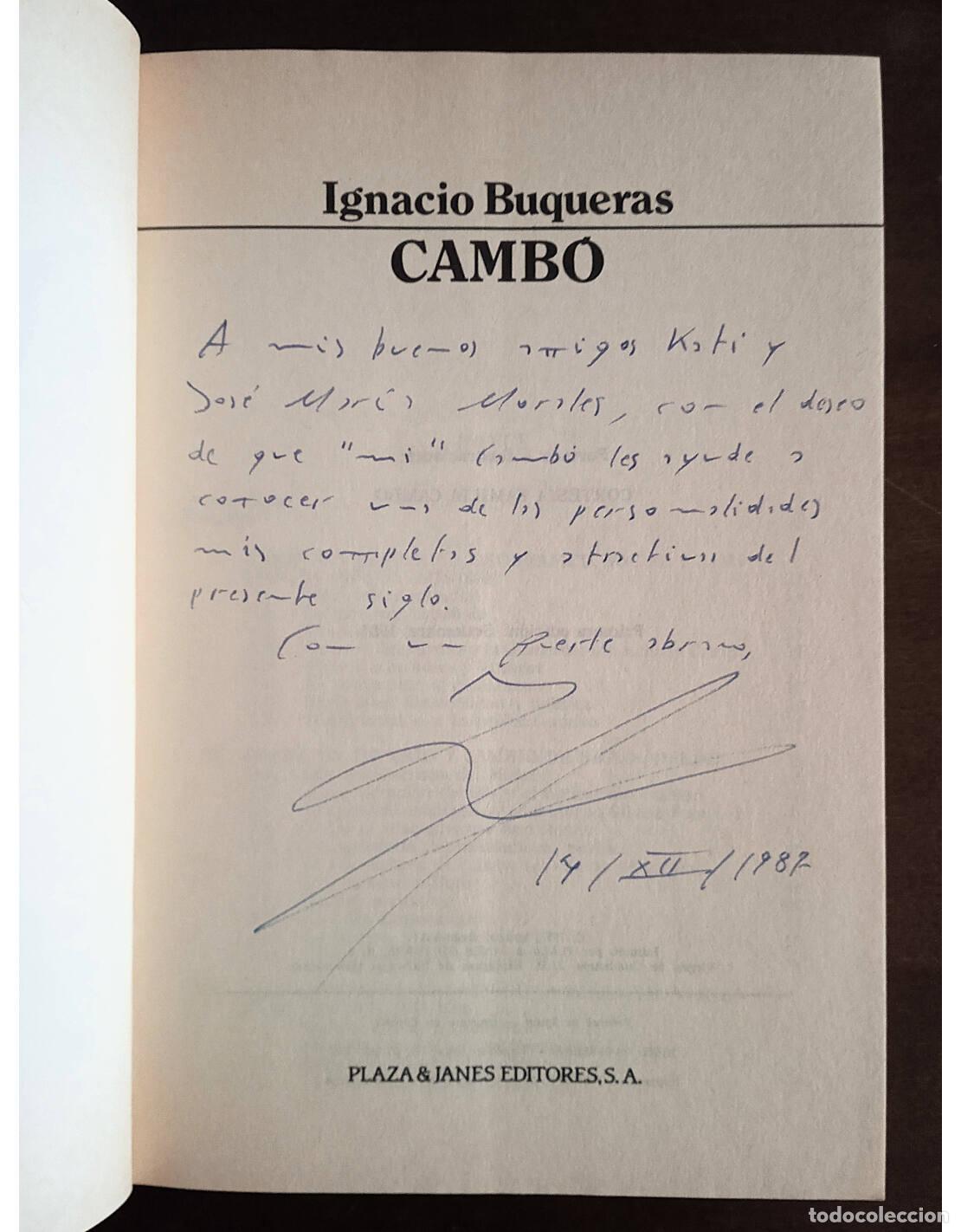 Libros de segunda mano: CAMB&Oacute;. BUQUERAS, Ignacio. Editorial Plaza & Jan&eacute;s. 1987. - Foto 2